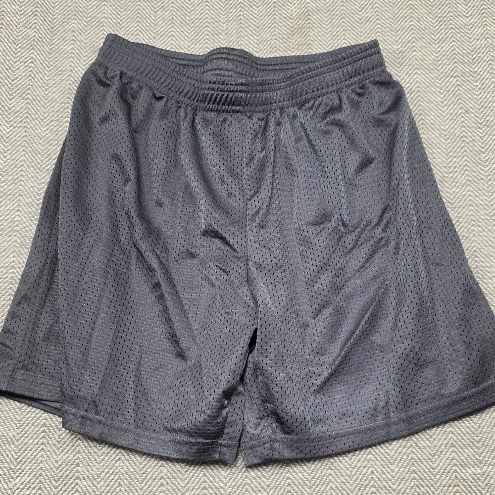 Sport-Tek Youth Large Mesh Athletic Shorts Dark Gray Elastic Waist Activewear